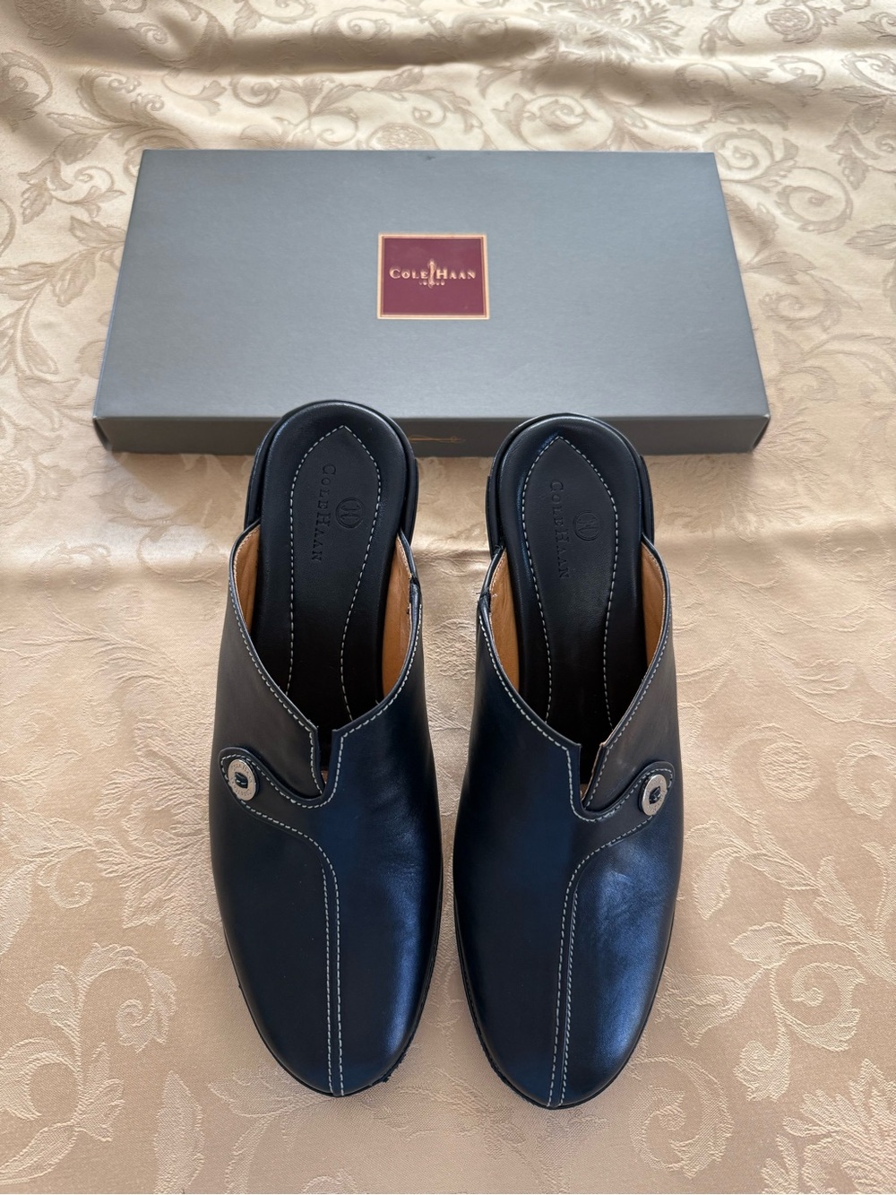 Cole Haan Women’s Devon Clog Black Leather Slip-On Clog